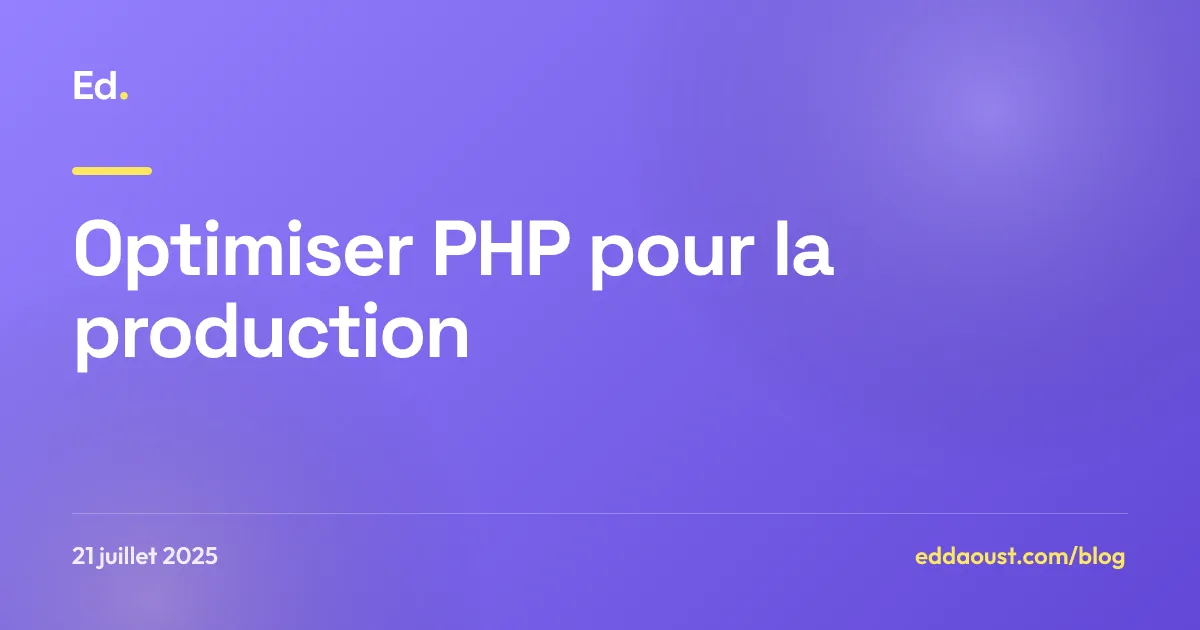 Optimiser PHP pour la production