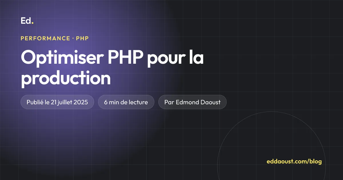 Optimiser PHP pour la production
